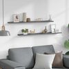 vidaXL Wall Shelves 2 pcs Grey 100x9x3 cm
