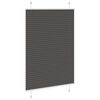 vidaXL Pleated Blind Black 85x100 cm Fabric Width 84.4 cm Polyester