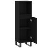 vidaXL Bathroom Cabinet Black 30x30x100 cm Engineered Wood