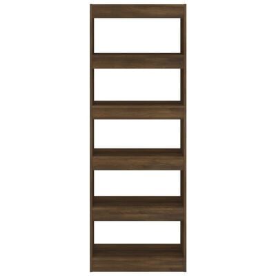 vidaXL Book Cabinet/Room Divider Brown Oak 60x30x166 cm Engineered Wood