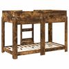 vidaXL Bunk Bed for Kids Smoked Oak 80 x 160 cm Engineered Wood