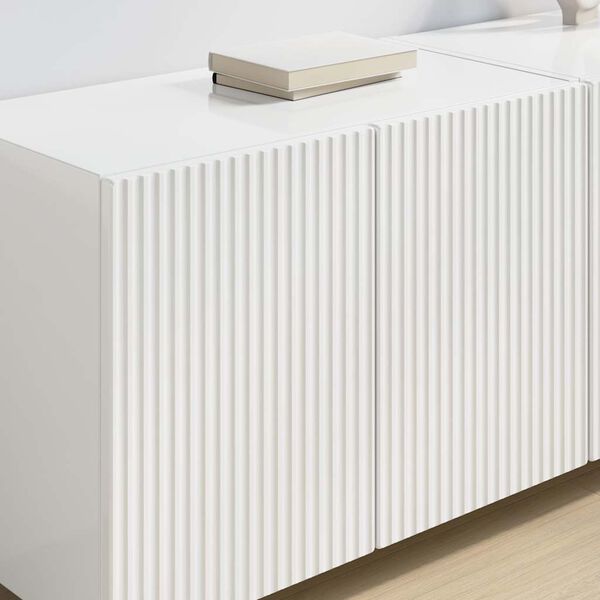 vidaXL TV Wall Cabinet Wall-mounted High Gloss White 59.5 x 31 x 40 cm