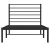 vidaXL Metal Bed Frame without Mattress with Headboard Black 75x190cm