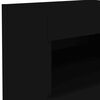 vidaXL Bedside Cabinets with LED Lights 2 pcs Black 50x40x45 cm