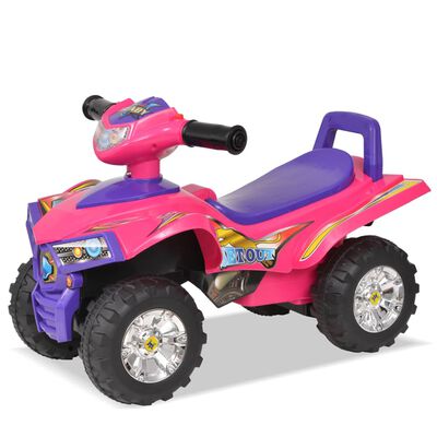 vidaXL Children's Ride-on ATV with Sound and Light Pink and Purple