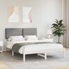vidaXL Bed Frame with Upholstered Headboard Light Grey 120 x 200 cm