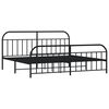 vidaXL Metal Bed Frame without Mattress with Footboard Black 200x200cm