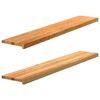 vidaXL Window Sills 2 pcs Light Brown 140x30x2 cm Solid Wood Oak