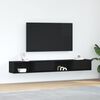 vidaXL TV Cabinets 2 pcs Black Oak 100x31x25.5 cm Engineered Wood