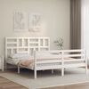 vidaXL Bed Frame without Mattress White 160x200 cm Solid Wood