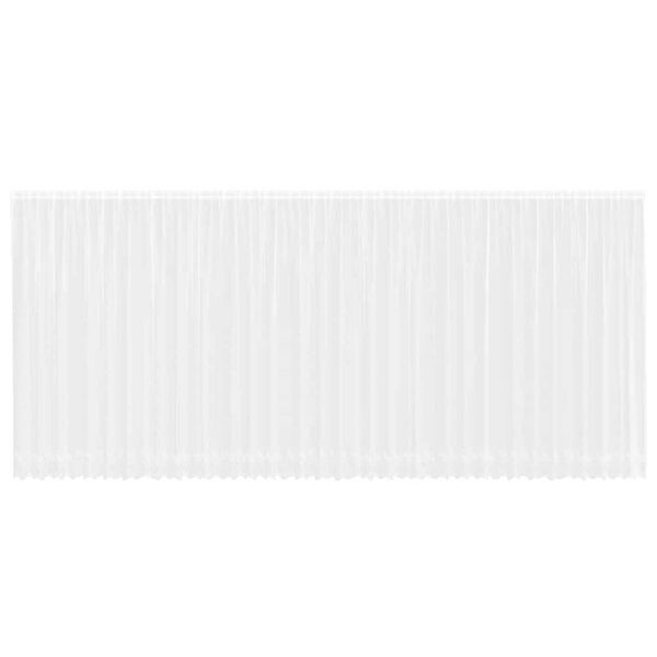 vidaXL Lace Curtain with Curtains Floral White 220 x 900 cm Polyester