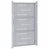 vidaXL Garden Gate with Lock Silver 100 x 150 cm Stainless Steel