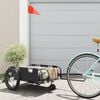 vidaXL Bike Trailer Black Oxford Fabric and Iron