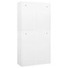 vidaXL Office Cabinet White 90x40x180 cm Steel