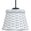 vidaXL Ceiling Lamp Shade White &Oslash;15x12 cm Wicker