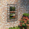 vidaXL Garden Wall Mirror Rectangular 50x80 cm Black