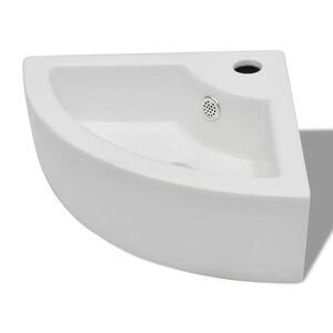 vidaXL Wash Basin with Overflow 45x32x12,5 cm White