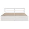 vidaXL Bed Frame with Headboard White 200x200 cm Solid Wood Pine