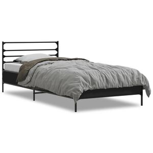 vidaXL Bed Frame without Mattress Black 75x190 cm Small Single