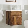 vidaXL 2 Piece Bathroom Furniture Set Old Wood Engineered Wood