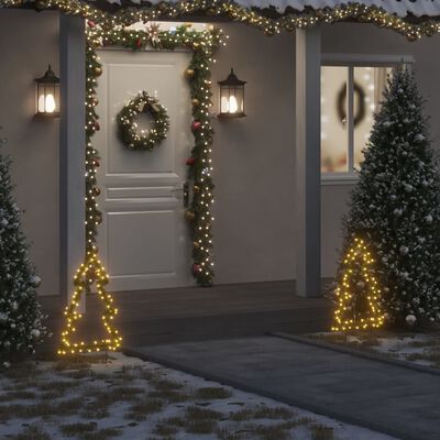 vidaXL Christmas Light Decoration with Spikes Tree 80 LEDs 60 cm