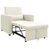 vidaXL Single Sofa Bed Reclining Cream 90 x 165 x 87 cm Velvet