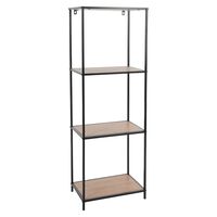 H&S Collection 3-tier Wall Rack 45x30x130 cm Natural and Black