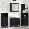 vidaXL Bathroom Furniture Set 4 pcs Black Oak Engineered Wood