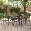 vidaXL 7 Piece Garden Dining Set Bronze Cast Aluminium
