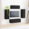 vidaXL TV Cabinet Set 4 pcs Black Engineered Wood