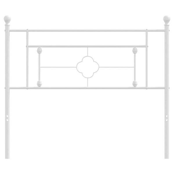 vidaXL Metal Replace Headboard White 107 cm