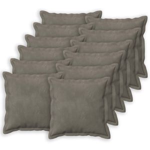 vidaXL Cushion with Pillow HOUTEN 12 pcs Light Grey Velvet