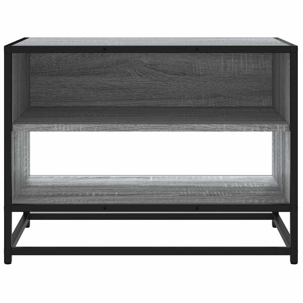 vidaXL TV Cabinet Grey Sonoma 61x40x46 cm Engineered Wood and Metal