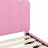 vidaXL Children's Bed Frame with Headboard Pink 80 x 160 cm Fabric