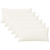 vidaXL Throw Pillow 6 pcs HEERLEN White 40 x 80 cm Fabric