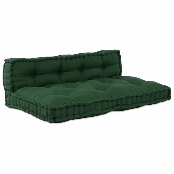 vidaXL Pallet Sofa Cushion Green Fabric