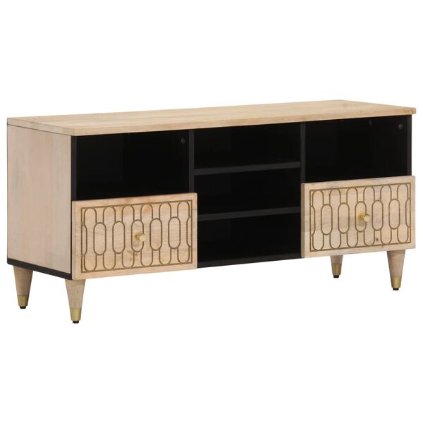 vidaXL TV Cabinet 100x33x46 cm Solid Wood Mango