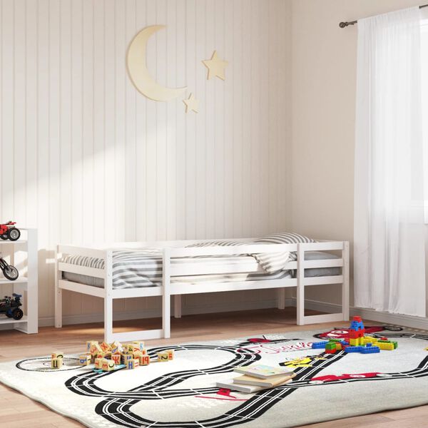 vidaXL Kids' Bed Frame without Mattress White 75x190 cm Small Single Solid Wood Pine