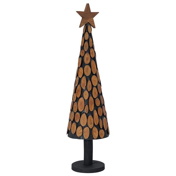 vidaXL Christmas Tree with Stand Brown 120 cm Solid teak wood