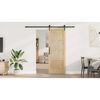 vidaXL Sliding Door ORKDAL Brown 73.5 x 198.5 cm Solid Pine Wood