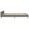 vidaXL Bed Frame without Mattress Dark Grey 180x200cm Super King Fabric