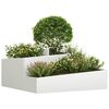 vidaXL Garden Planter White 100 x 100 x 50 cm Cold-rolled Steel