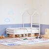vidaXL Kids' Bed Roof White 118x70x176.5 cm Solid Wood Pine