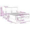 vidaXL Bed Frame with Headboard White 140 x 190 cm Engineered Wood