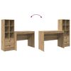 vidaXL Desk with Drawer 2 pcs Artisan Oak