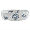 vidaXL Countertop Basin Grey and Blue Oval 47x33x13 cm Ceramic