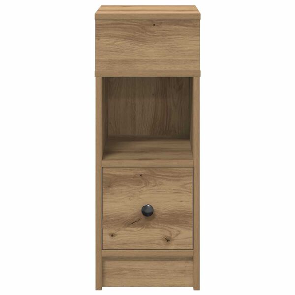 vidaXL Bedside Cabinet with Drawer Artisan Oak 25x31x66 cm