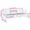 vidaXL 3 Piece Garden Sofa Set Solid Wood Douglas Fir