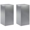 vidaXL Plant Stand 2 pcs Silver 30 x 30 x 60 cm Stainless Steel
