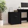 vidaXL Mobile File Cabinet with Wheels Black 45x38x54cm Engineered Wood
